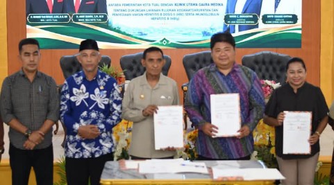 Demi Kemajuan Tual, Wali Kota Akhmad Yani Renuat Gandeng PT. Viva Oceanus dan Klinik Gavra